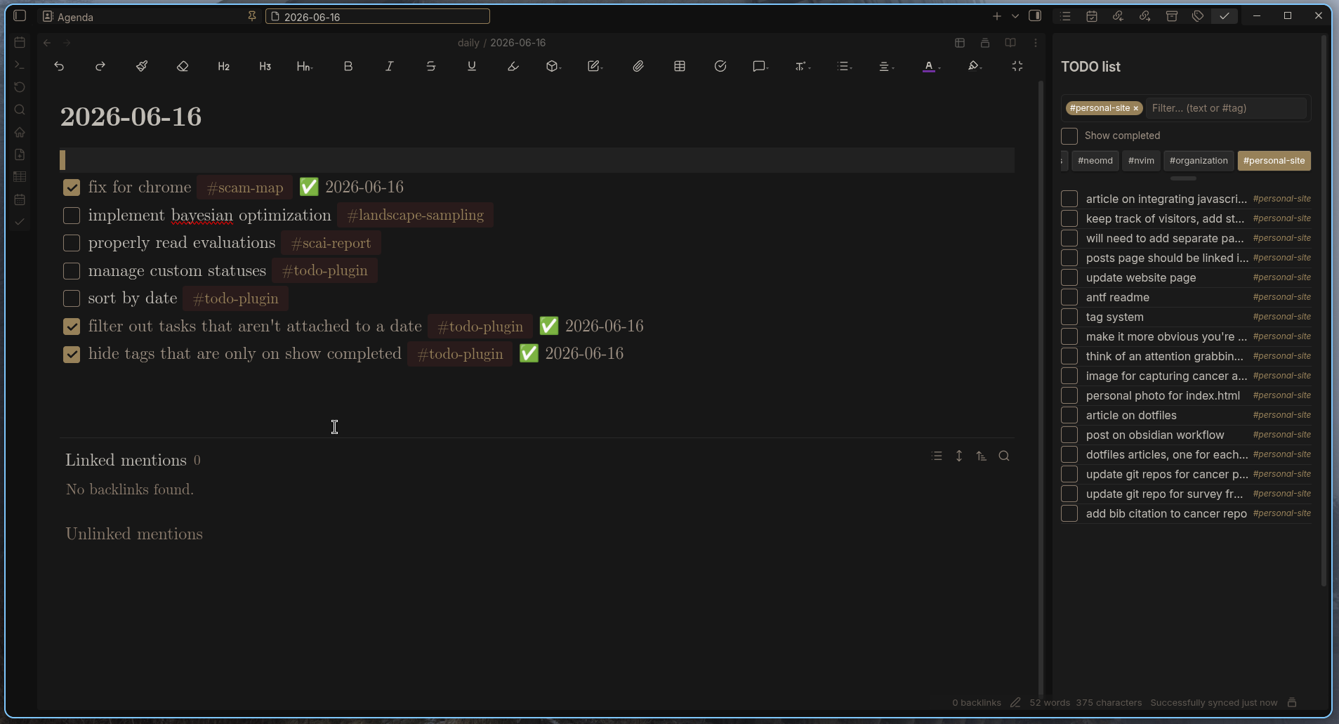 Example screenshot